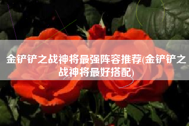金铲铲之战神将最强阵容推荐(金铲铲之战神将最好搭配)