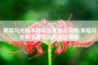 黑暗与光明手游熔岩虎加点攻略(黑暗与光明手游熔岩虎捕捉攻略)