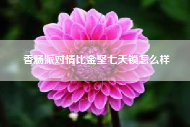 香肠派对情比金坚七天锁怎么样