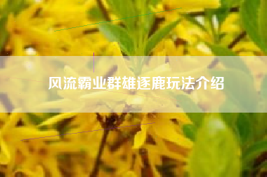 风流霸业群雄逐鹿玩法介绍