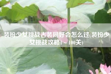 装扮少女挑战古装同好会怎么过(装扮少女挑战攻略1～100关)