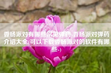 香肠派对有哪些常见弹药 香肠派对弹药介绍大全(可以下载香肠派对的软件有哪些-)