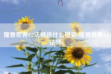 魔兽世界9.2法师选什么橙装(魔兽世界9.2法师)