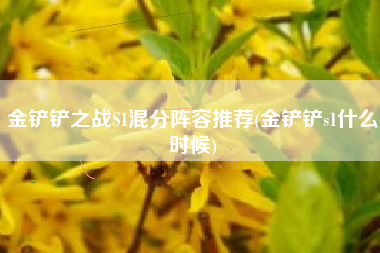 金铲铲之战S1混分阵容推荐(金铲铲s1什么时候)