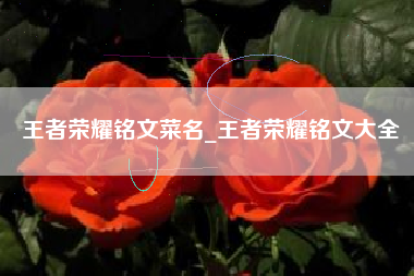 王者荣耀铭文菜名_王者荣耀铭文大全