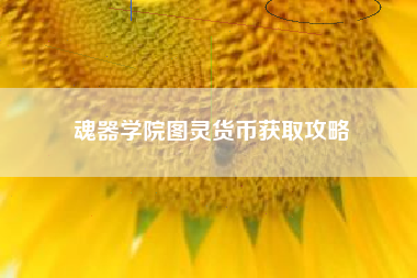 魂器学院图灵货币获取攻略