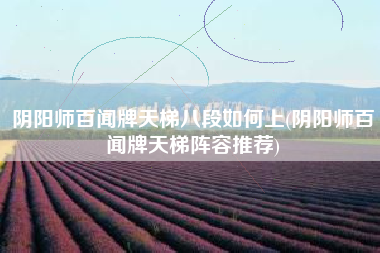 阴阳师百闻牌天梯八段如何上(阴阳师百闻牌天梯阵容推荐)