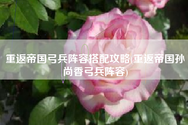 重返帝国弓兵阵容搭配攻略(重返帝国孙尚香弓兵阵容)