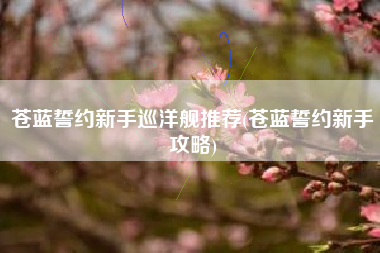 苍蓝誓约新手巡洋舰推荐(苍蓝誓约新手攻略)