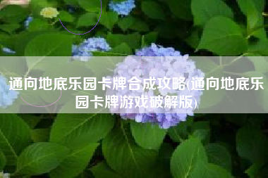 通向地底乐园卡牌合成攻略(通向地底乐园卡牌游戏破解版)