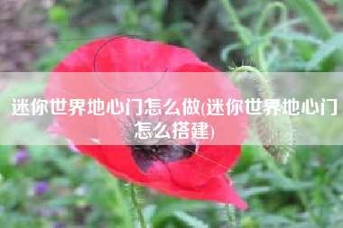 迷你世界地心门怎么做(迷你世界地心门怎么搭建)