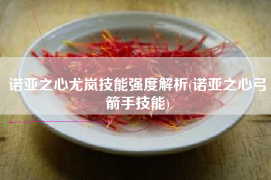 诺亚之心尤岚技能强度解析(诺亚之心弓箭手技能)
