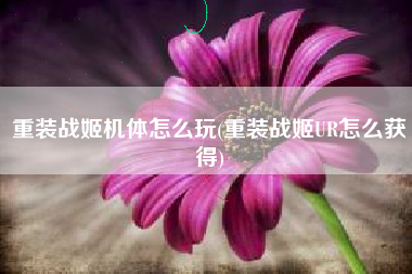 重装战姬机体怎么玩(重装战姬UR怎么获得)