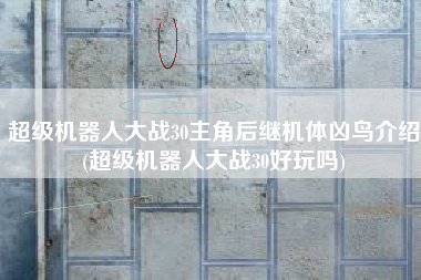超级机器人大战30主角后继机体凶鸟介绍(超级机器人大战30好玩吗)