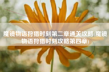 魔镜物语狩猎时刻第二章通关攻略(魔镜物语狩猎时刻攻略第四章)
