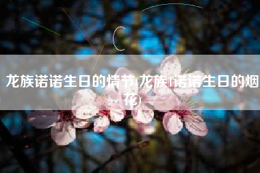 龙族诺诺生日的情节(龙族1诺诺生日的烟花)