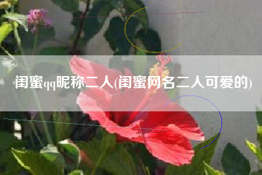 闺蜜qq昵称二人(闺蜜网名二人可爱的)