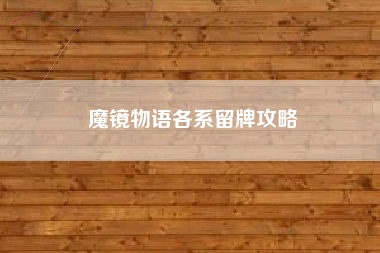 魔镜物语各系留牌攻略