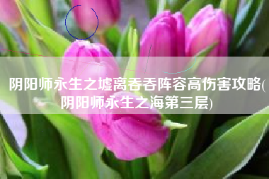 阴阳师永生之墟离吞吞阵容高伤害攻略(阴阳师永生之海第三层)