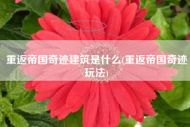 重返帝国奇迹建筑是什么(重返帝国奇迹玩法)
