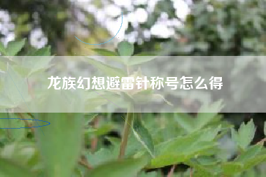 龙族幻想避雷针称号怎么得