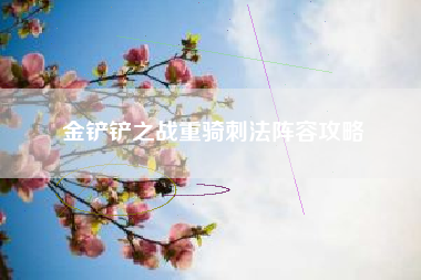 金铲铲之战重骑刺法阵容攻略