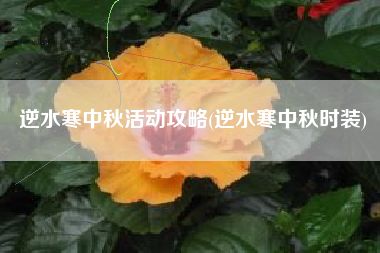 逆水寒中秋活动攻略(逆水寒中秋时装)