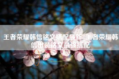 王者荣耀韩信铭文搭配最新_王者荣耀韩信出装铭文最强搭配