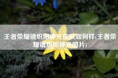 王者荣耀镜炽阳神光皮肤如何样(王者荣耀镜炽阳神光图片)