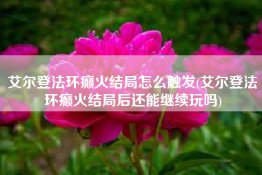 艾尔登法环癫火结局怎么触发(艾尔登法环癫火结局后还能继续玩吗)