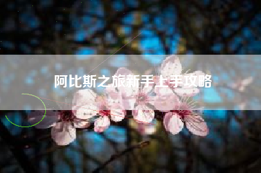 阿比斯之旅新手上手攻略