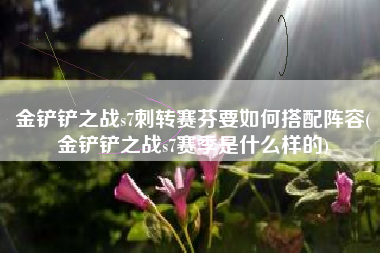 金铲铲之战s7刺转赛芬要如何搭配阵容(金铲铲之战s7赛季是什么样的)