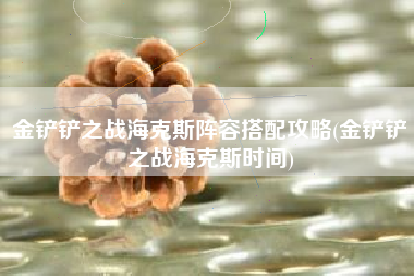 金铲铲之战海克斯阵容搭配攻略(金铲铲之战海克斯时间)