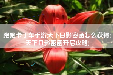 跑跑卡丁车手游天下日影密函怎么获得(天下日影密函开启攻略)