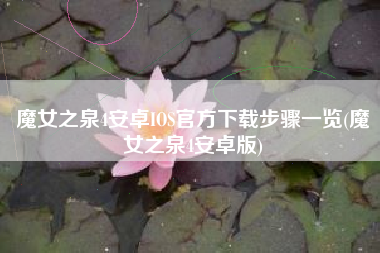 魔女之泉4安卓IOS官方下载步骤一览(魔女之泉4安卓版)