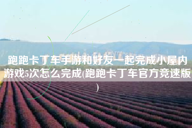 跑跑卡丁车手游和好友一起完成小屋内游戏5次怎么完成(跑跑卡丁车官方竞速版)