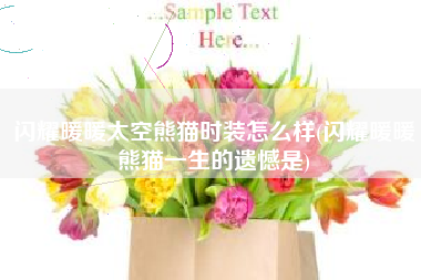 闪耀暖暖太空熊猫时装怎么样(闪耀暖暖熊猫一生的遗憾是)