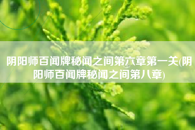 阴阳师百闻牌秘闻之间第六章第一关(阴阳师百闻牌秘闻之间第八章)