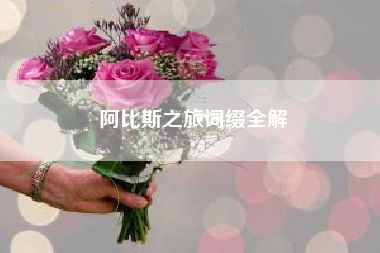 阿比斯之旅词缀全解