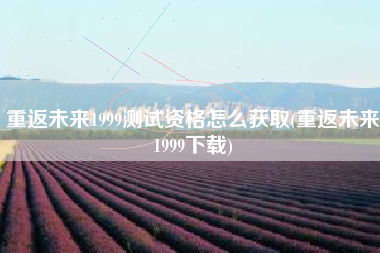 重返未来1999测试资格怎么获取(重返未来1999下载)