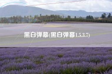 黑白弹幕(黑白弹幕1.5.3.7)