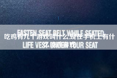 吃鸡有几个游戏叫什么,现在手机上有什么吃鸡游戏