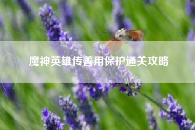魔神英雄传善用保护通关攻略