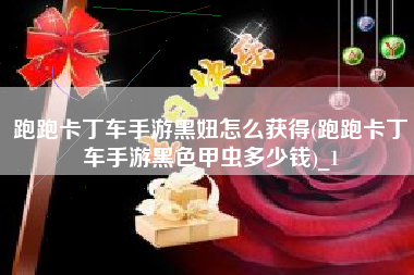 跑跑卡丁车手游黑妞怎么获得(跑跑卡丁车手游黑色甲虫多少钱)_1