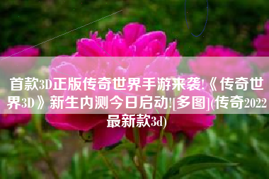 首款3D正版传奇世界手游来袭!《传奇世界3D》新生内测今日启动![多图](传奇2022最新款3d)