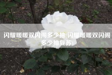 闪耀暖暖双闪阁多少抽(闪耀暖暖双闪阁多少抽复苏)