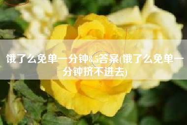 饿了么免单一分钟8.5答案(饿了么免单一分钟挤不进去)