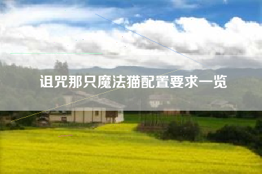诅咒那只魔法猫配置要求一览