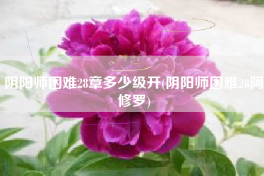 阴阳师困难28章多少级开(阴阳师困难28阿修罗)