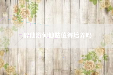 醉仙游何仙姑值得培养吗
